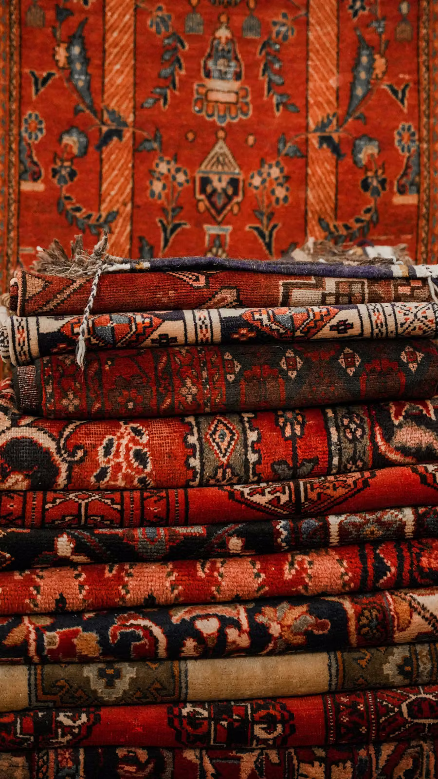 Traditional Persian rug detail and craftsmanship